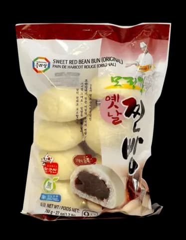 Ångande Majs Bao Fylld Med Rödbönspasta, Moranbong Chinp Fryst 765g Surang Korea