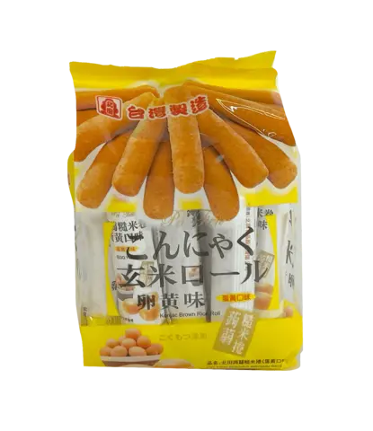 Snacks Brunt Risrullar Med Äggula Smak 160g Pei Tien Taiwan
