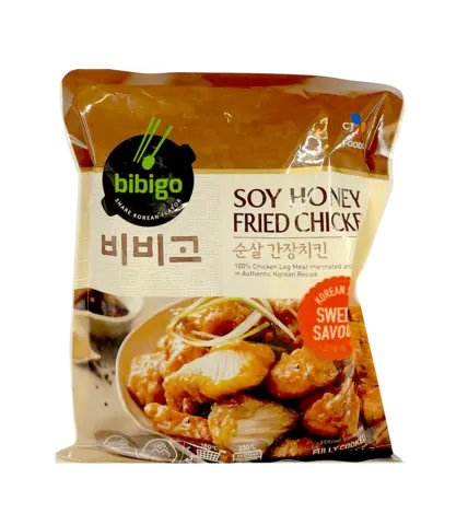 Stekt Kyckling i Koreansk Stil Med Soja/Honungssås Fryst 350g Bibigo Korea