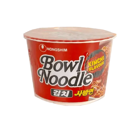 Snabbnudlar Bowl Kimchi Röd 100g Nongshim Korea
