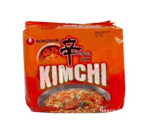 Snabbnudlar Kimch Ramyun 120gx5st/Förp Nongshim Korea