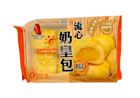 Ångade Bao Fylld Med Vaniljsås Fryst 390g Freshasia UK