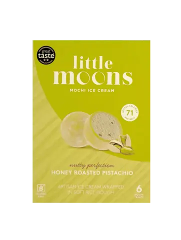 Mochiglass Honungsrostad Pistagenöt Fryst 192g Little Moons Storbritannien