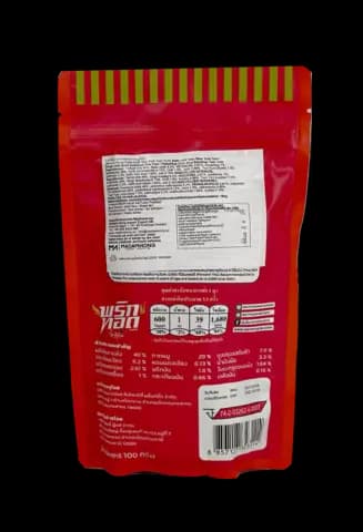 Krispigt Thai Chili Snacks Med Fläsk Skinn/Tom Yum Smak 100g Mae E Pim Thailand