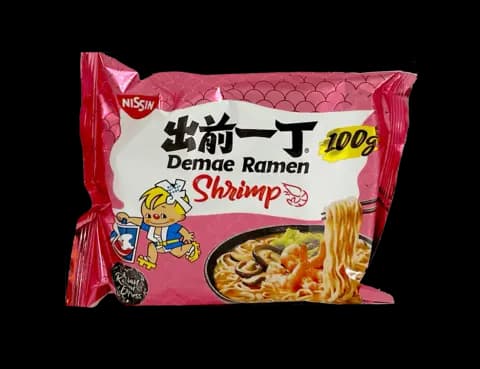 Snabbnudlar Räksmak 100g Nissin Japan