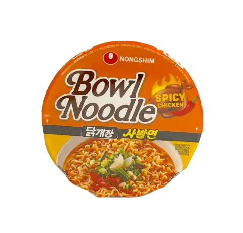 Snabbnudlar Bowl Med Stark Kyckling Smak 100g Nongshim Korea