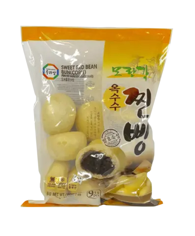 Ångande Majs Bao Fylld Med Rödbönspasta Fryst 765g Surang Korea