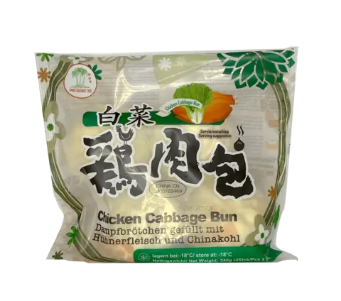 Ångade Bröd Fyllning Med Vitkål Fryst 340g TCT Taiwan