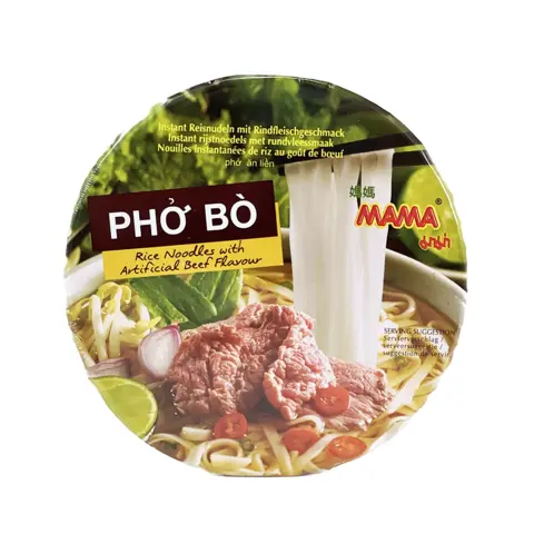 Snabbrisnudlar Bowl Beef Smak Pho Bo 65g Mama Thailand