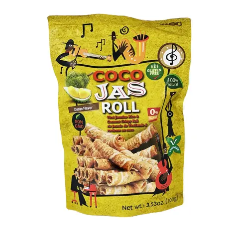 Krispig Rulle Med Durian Smak 100g - Coco Jas Thailand