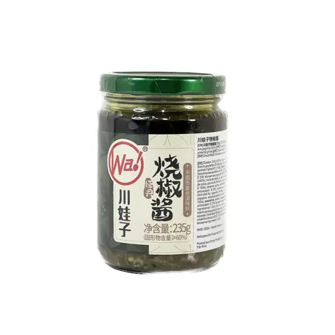 Chilisås 230g grön chili Chuan Wa Zi i Kina