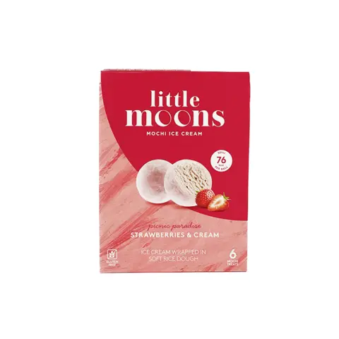 Mochiglass Chesse/Jordgubbar Smak Fryst 192g Little Moons Storbritannien