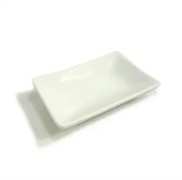 Vit porslin sojaskål 9,8cmx6cm Kina