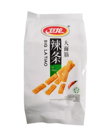 Gluten Snacks Spicy Strips 400g DMJ Wei Long Kina