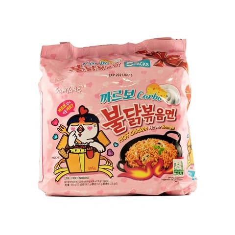 Snabbnudlar 650g/130gx5påse Carbonara Samyang Korean