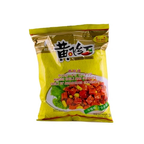 Friterad Chili Med Jordnötter 350g Huang Fe Hong