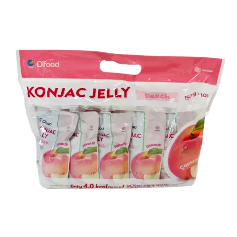 Konjac Jelly Persika Smak 150gx10st/Förp CJW Korea