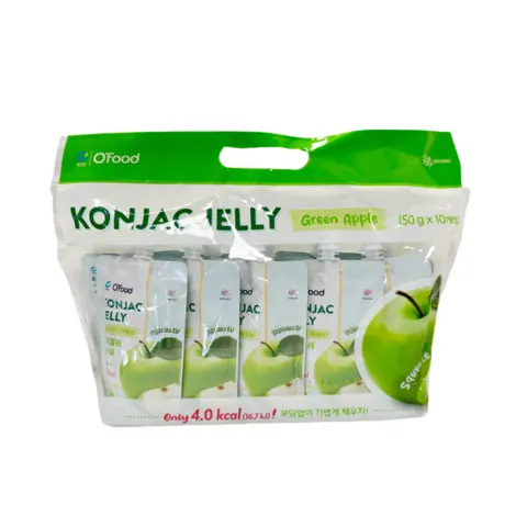 Konjac Jelly Äpple Smak 10x150g/Förp CJW Korea