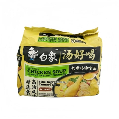 Snabbnudlar Kyckling Buljong Soppa Smak 111gx5st/Förp Bai Xiang Kina