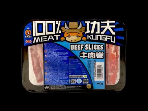 Biffskivor För Hotpot/Grill/Wok Fryst 400g Kung Fu UK