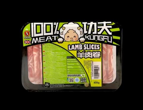 Lammskivor För Hotpot/Grill/Wok Fryst 400g Kung Fu UK