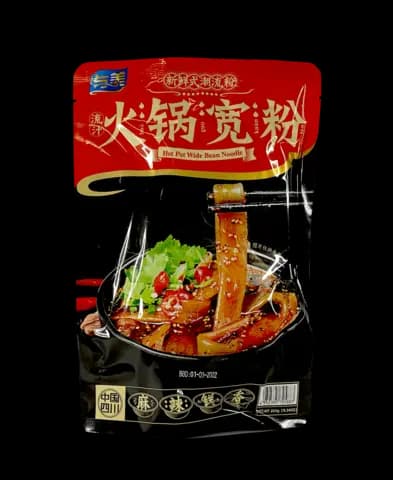 Nudlar Extra Bred/Tjocka Böntrådar 265g Yumei Kina