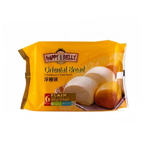Bröd/Mantou Naturel Fryst 300g Happy Belly Brand Kina