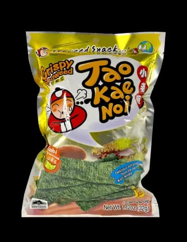 Snacks Sjögräs Wasabi Smak 32g Taokaenoi Thailand