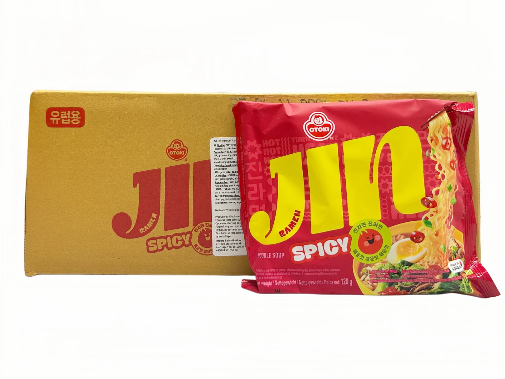 Jin Ramen Spicy 20x120g/krt - Ottogi Korea