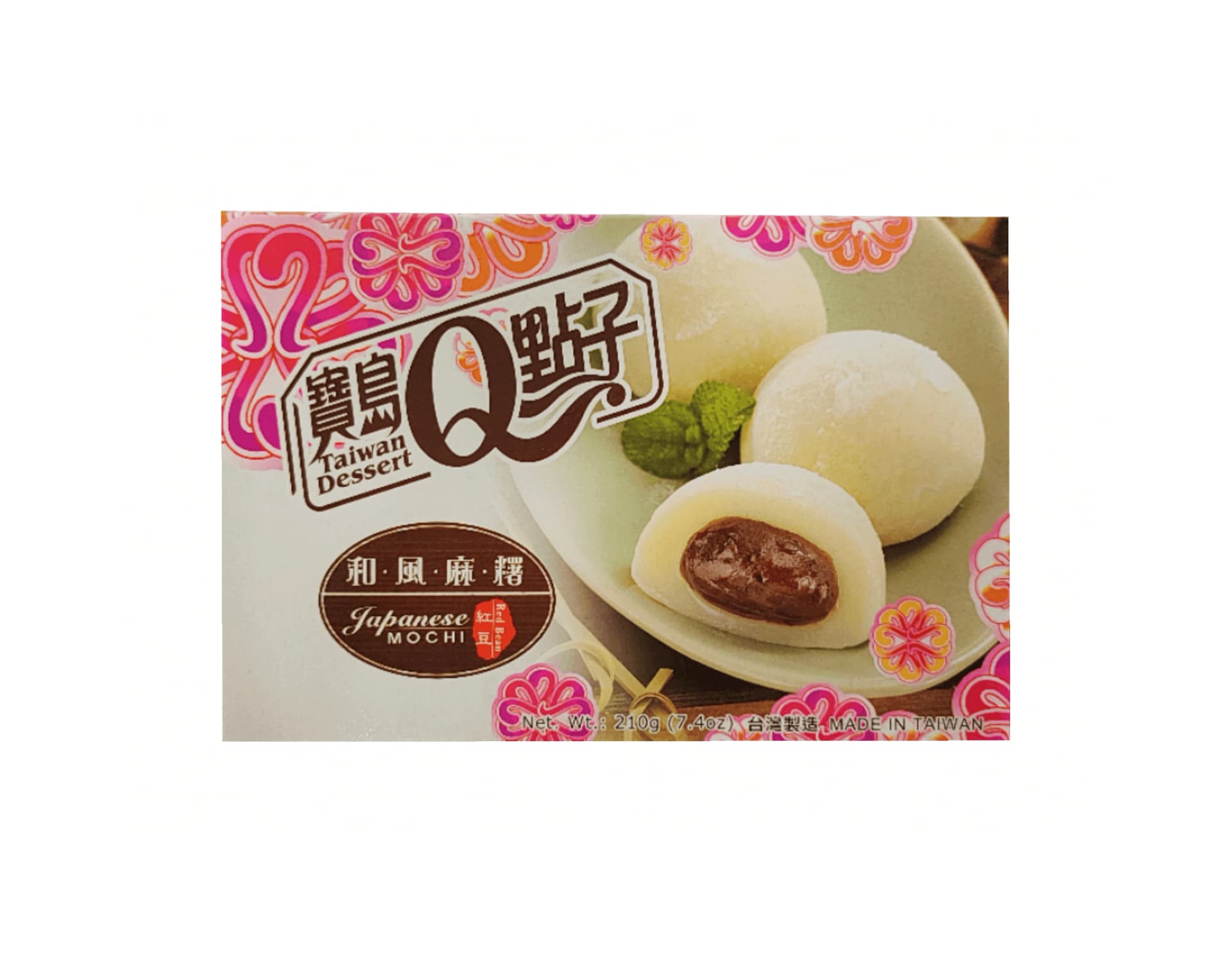 Mochi Med Rödbönpasta Fyllning He Fong 210g Taiwan