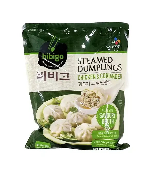 Ångande Bao Med Kyckling/Koriander Fryst 560g Bibigo Korea