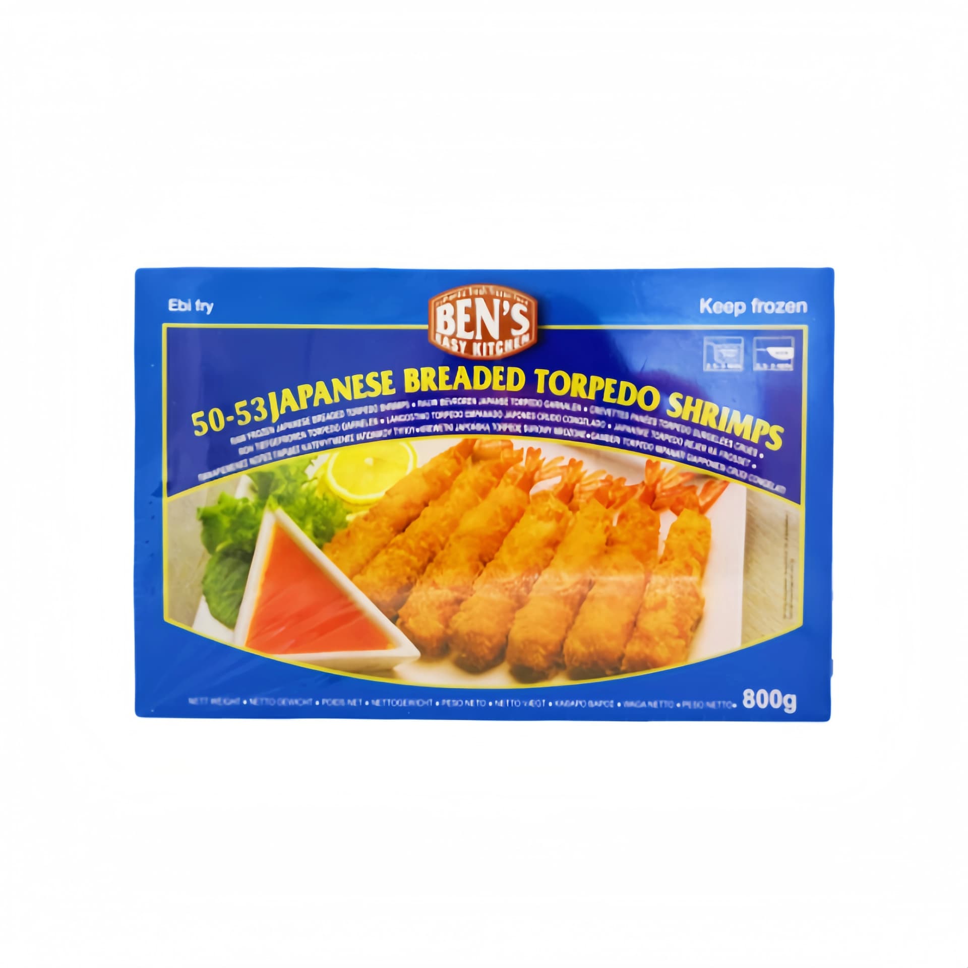 Torpedpanerade räkor 50/53 Frysta 800g Vietnam