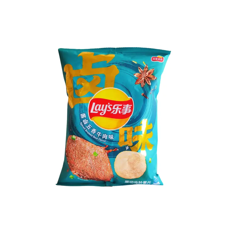 Chips Med Marinerad Five Spicy Beef Smak 70g Lays Kina