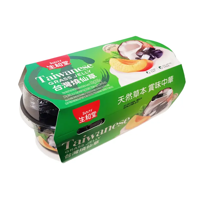 Ört Jelly Persika Med Kokosnöt Kräm Smak 305gx2st/Förp Sheng He Tang Kina