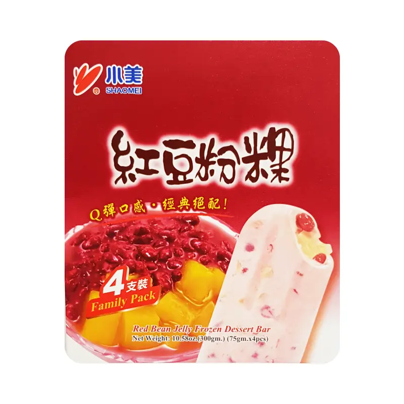 Glass Med Matcha/Rödbönor Smak Fryst 4x75g/Förp Shao Mei Taiwan