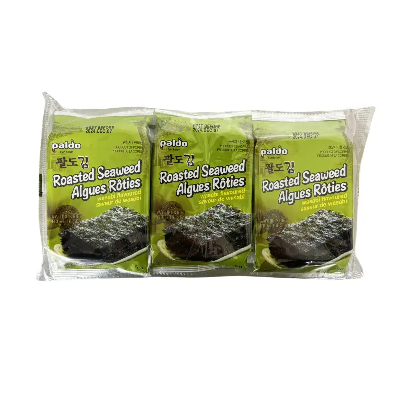 Krispig Sjögräs Rostad Wasabi (5gx3st) Paldo Korean