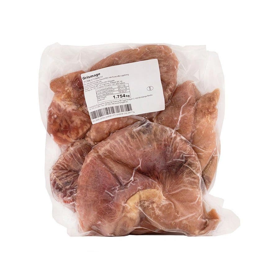 Fryst Grismage ca 1,8 kg/Förpackning Priset beräknas efter faktisk vikt. Estland