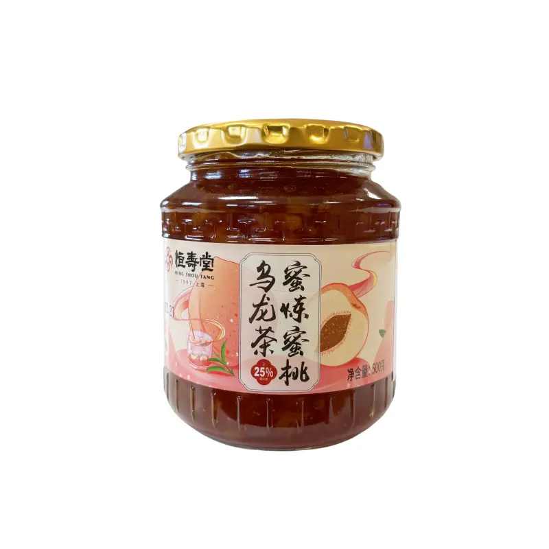 Oolong Te Med Persika Smak 500g Heng Shou Tang Kina 