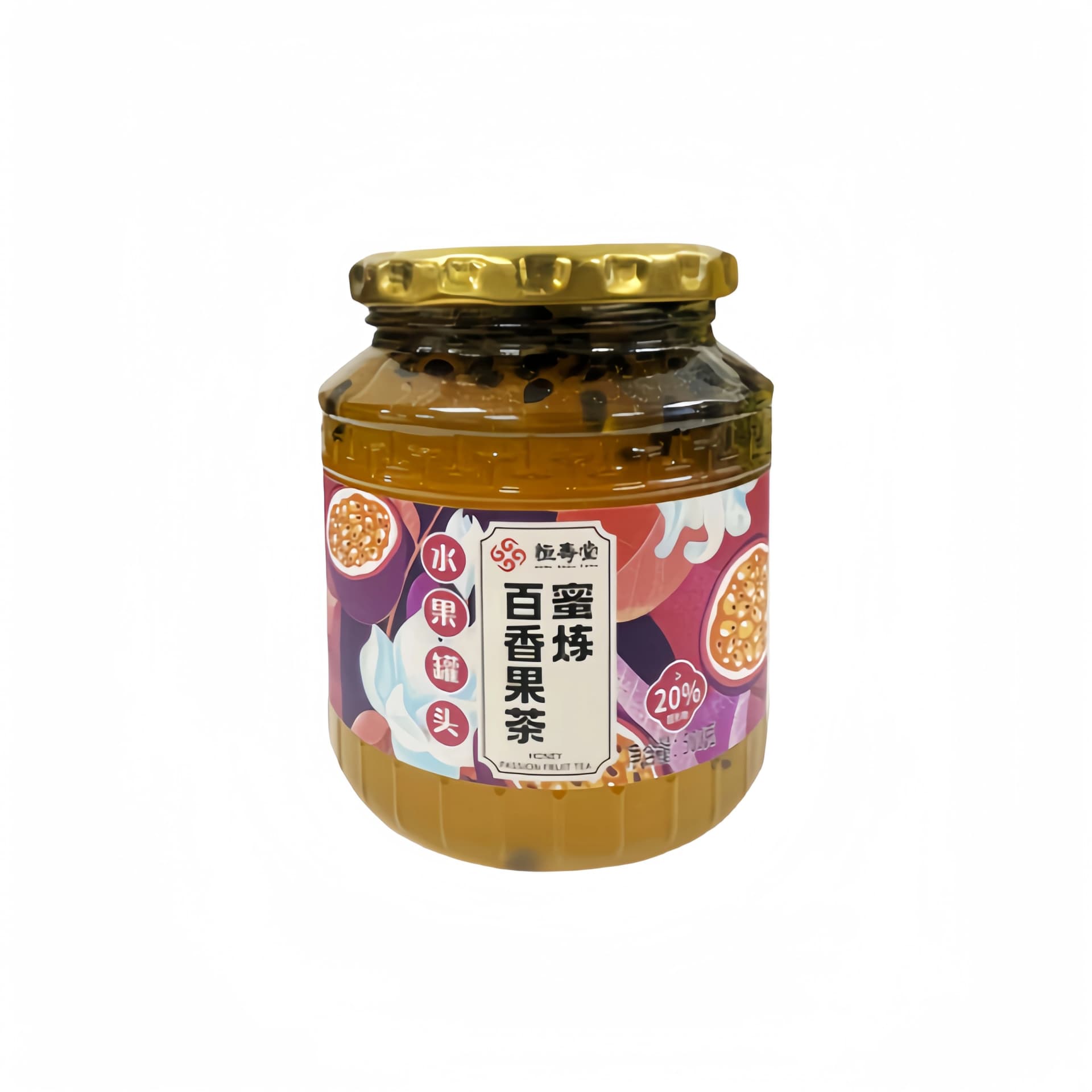 Frukt Te Med Honung Passion Smak 500g Heng Shou Tang Kina 