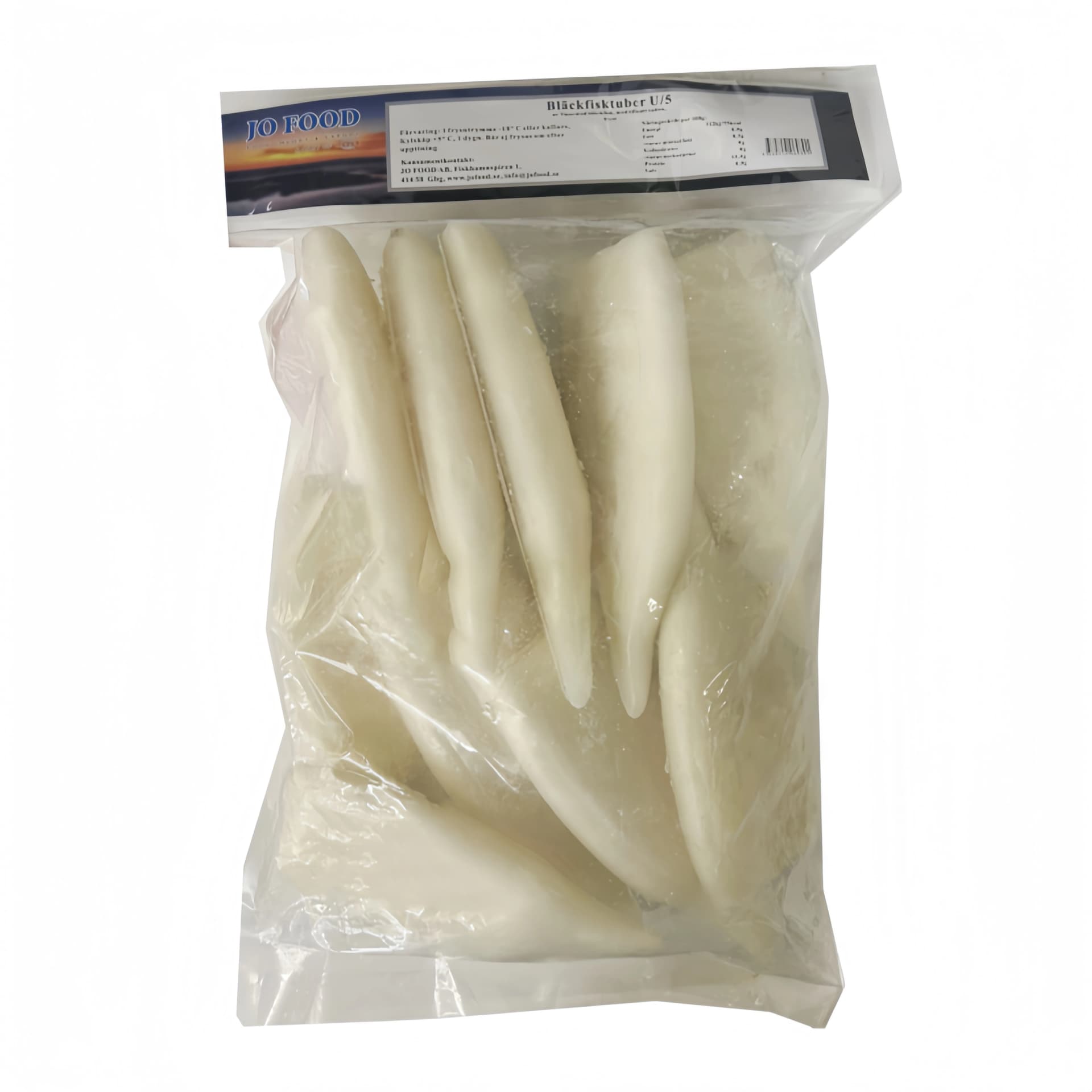 Bläckfisktuber U/5 Fryst Netto:1400g Jofood Kina
