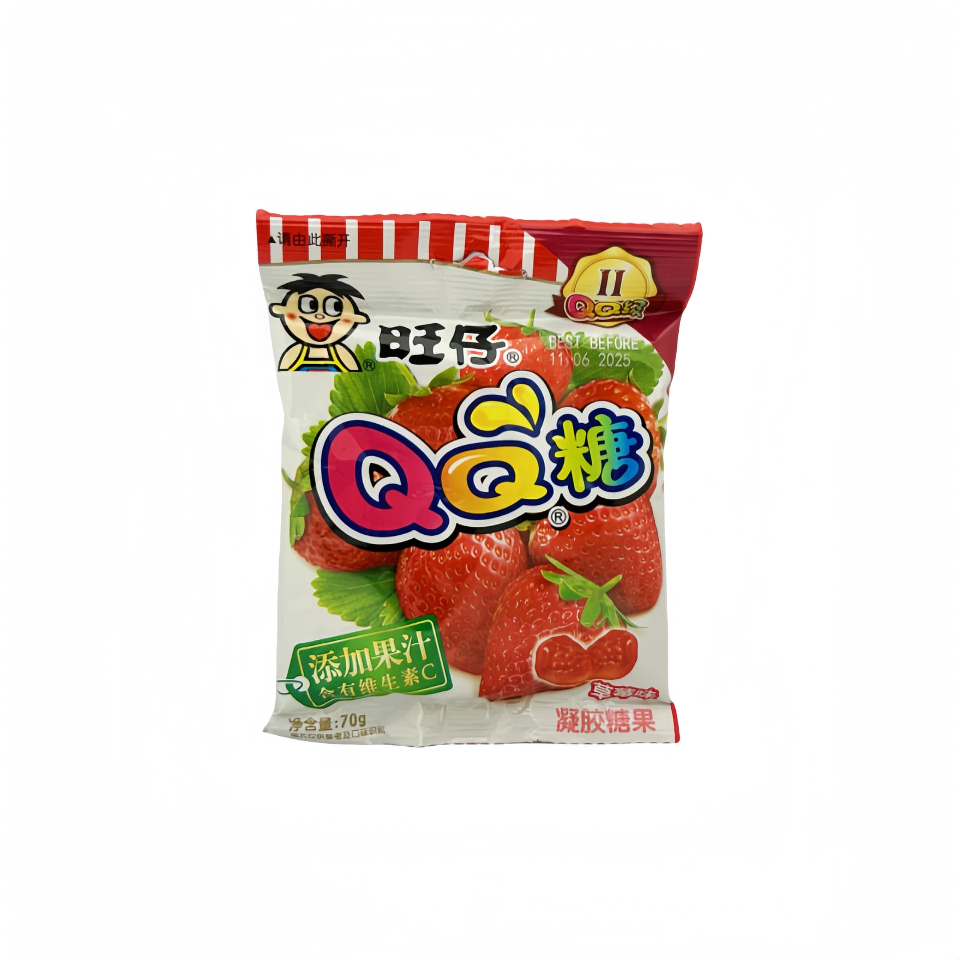 QQ Gummies Jordgubbe Smak 70g Want Want Kina