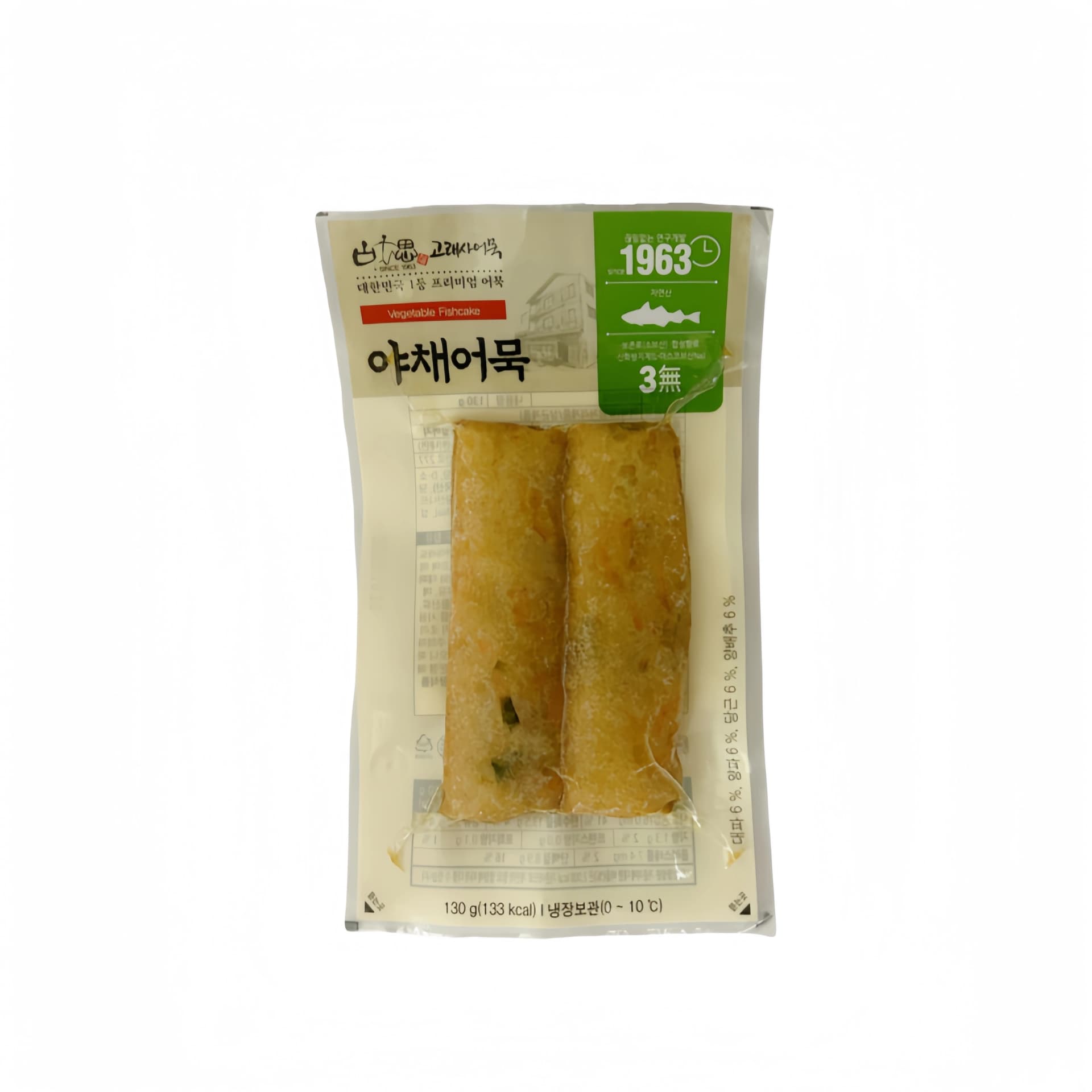 Fiskkaka Med Grönsaker Fryst 130g Goraesa Korean