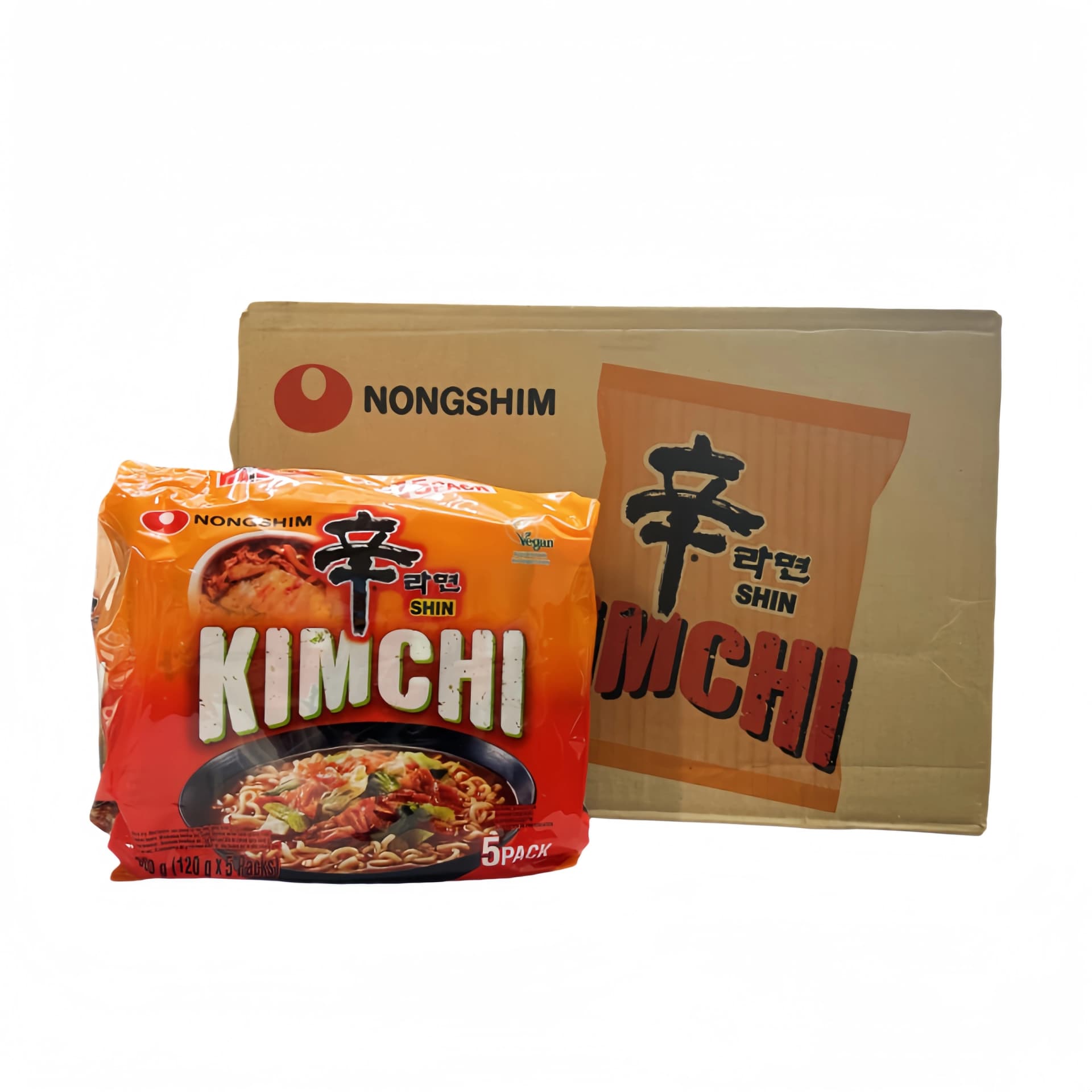 Snabbnudlar Kimch Ramyun 8x5x120g/Förp Nongshim Korea