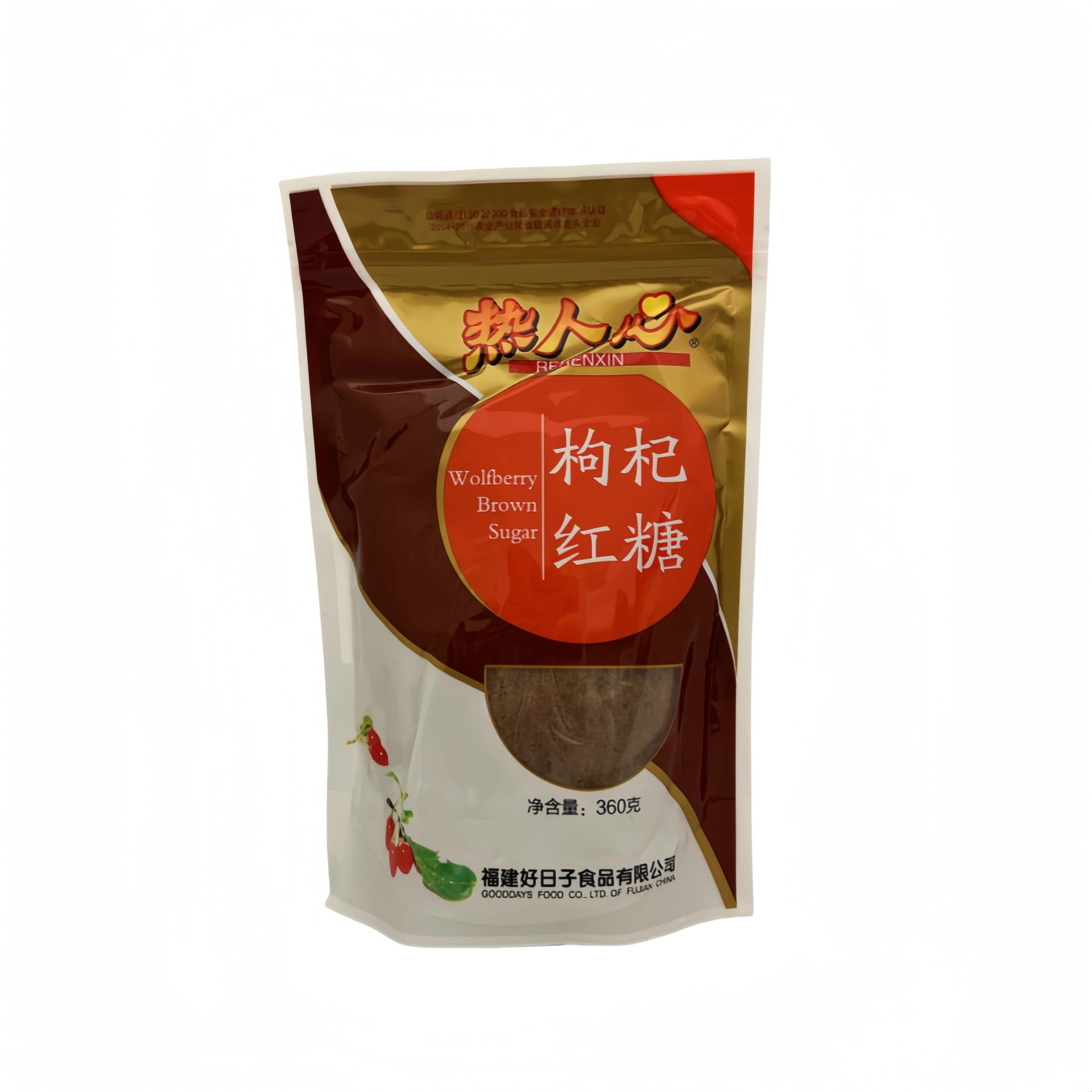 Brunt Socker Med Gojibär Smak 360g Re Ren Xin Kina