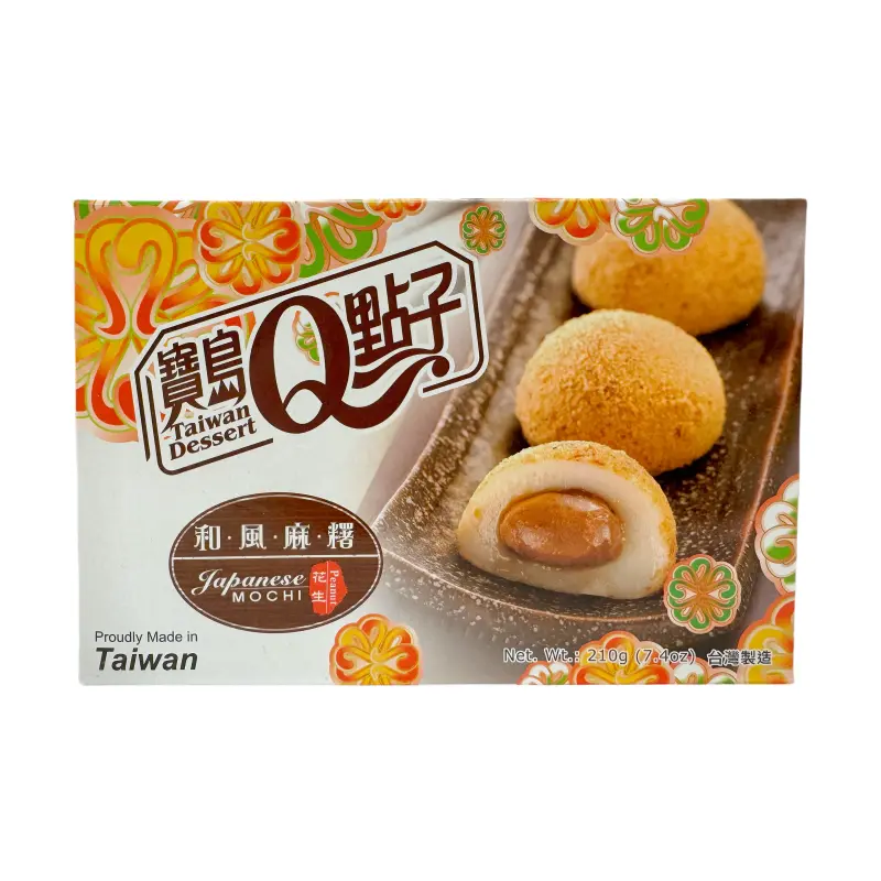 Mochi Med Jordnötter Smak 210g 宝岛Q点子 Taiwan