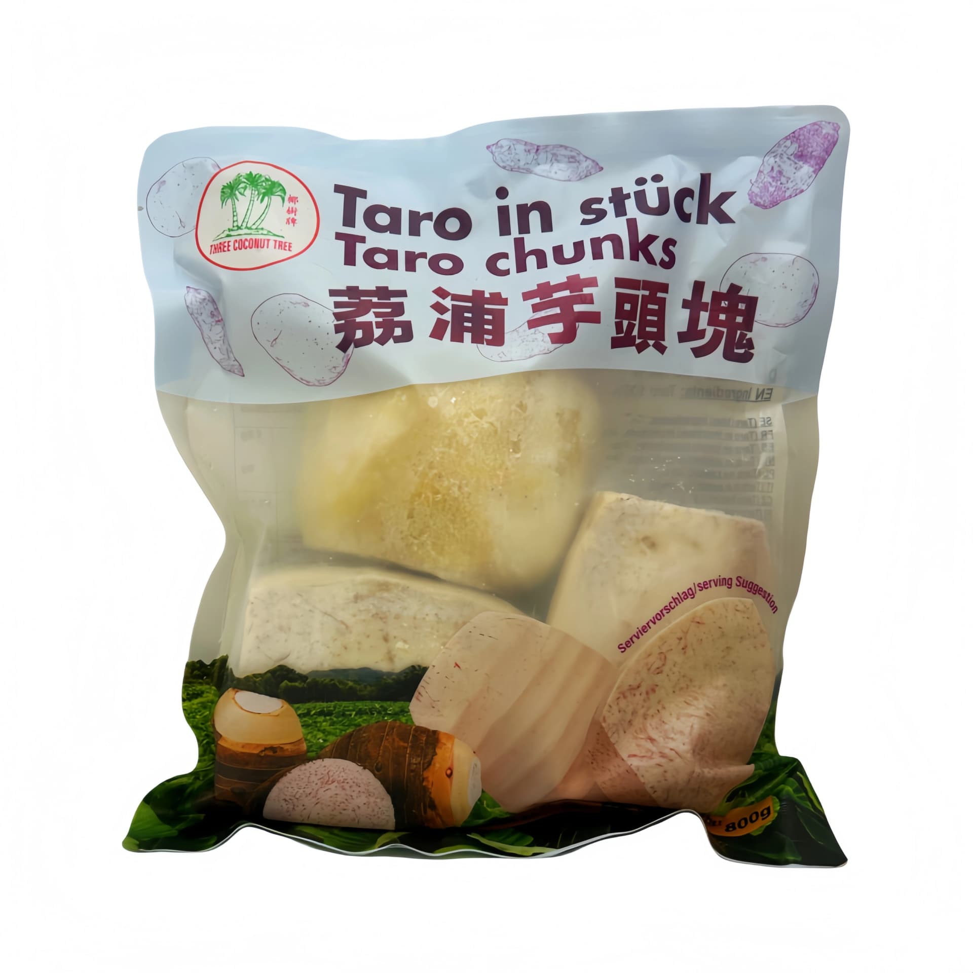 Li Pu Taro Halva Fryst 800g TCT Kina
