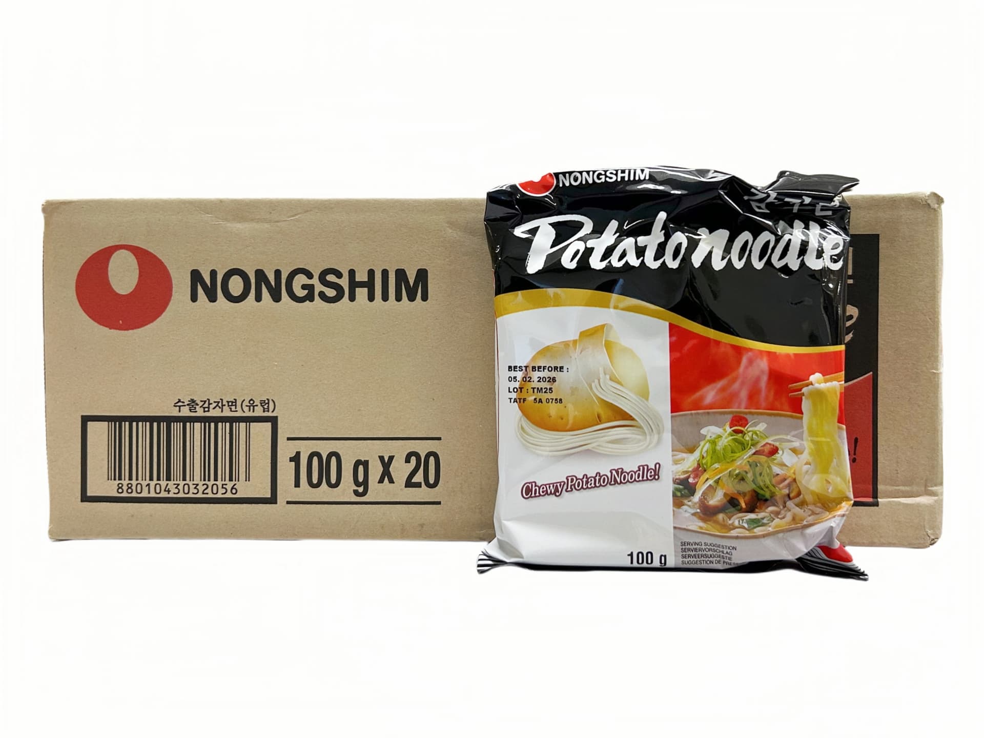 Snabb Potatisnudlar 100gx20st/Krt Nongshim Korea