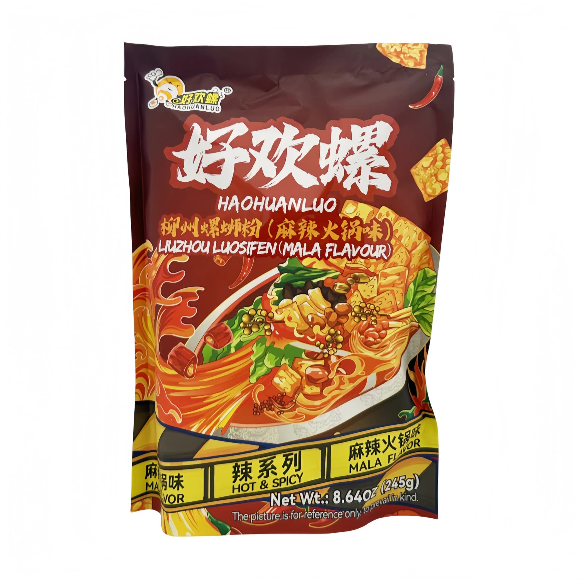 Snabbnudlar Mala 245g Hao Huan Luo Kina