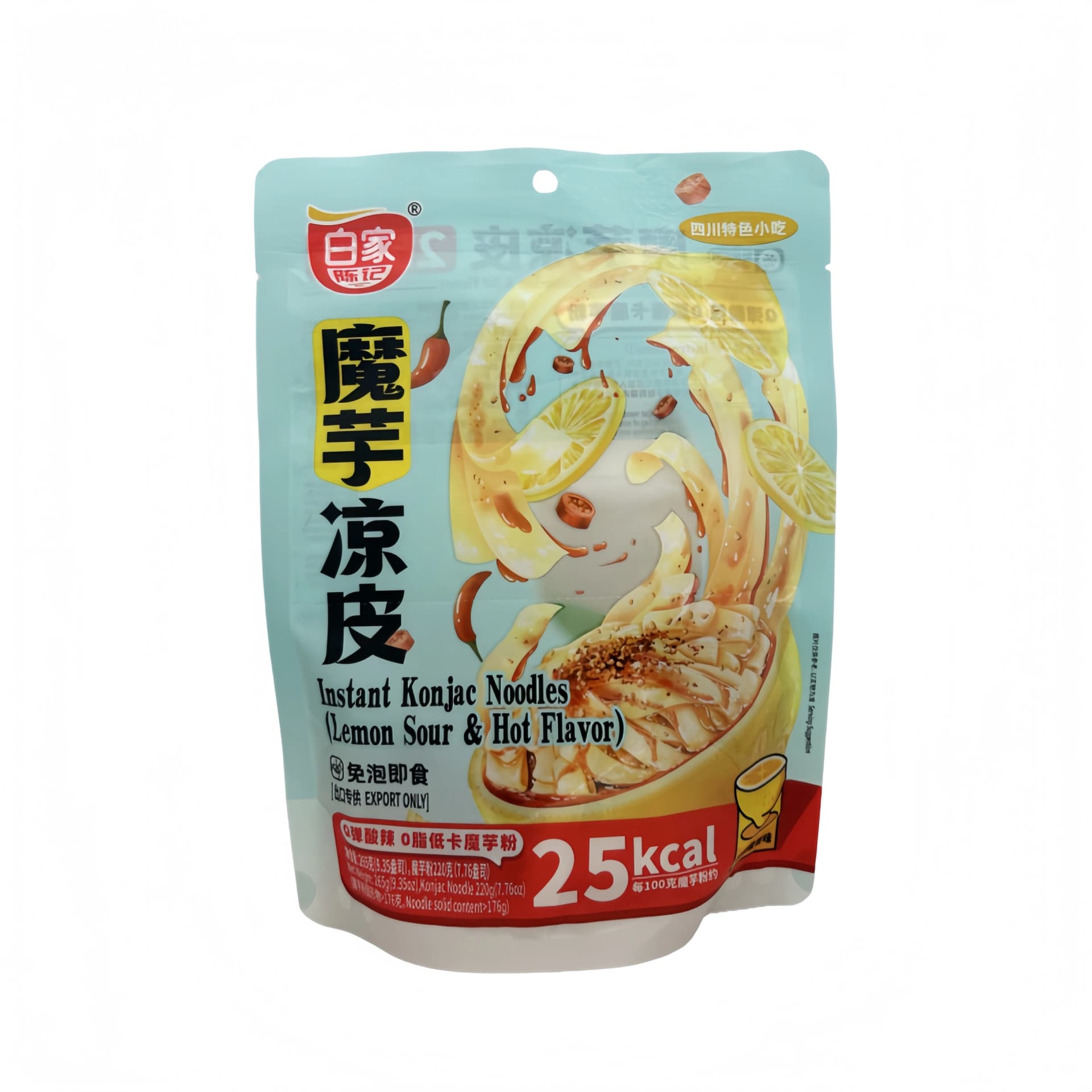 Snabbnudlar Konjak Citron Hot & Sour 265g Bai Jia Kina