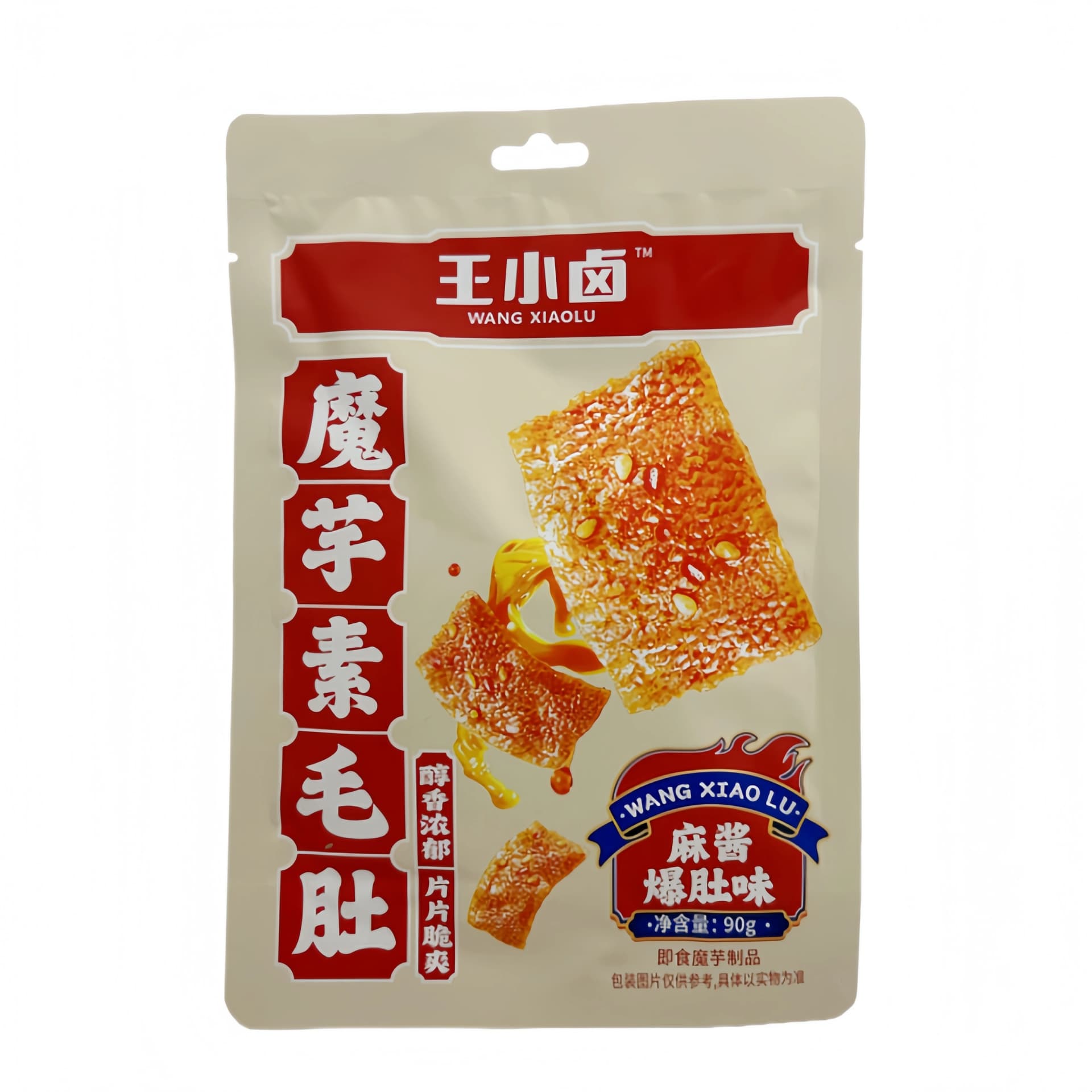 Konjac Snacks Med Sesampasta Smak 90g Wang Xiao Lu Kina